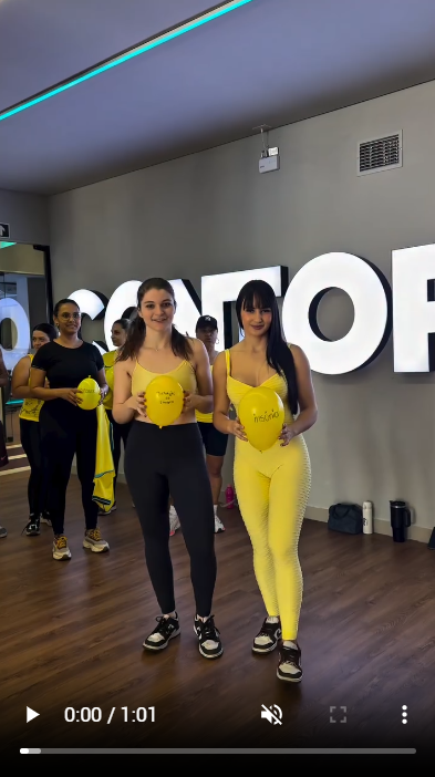Capa do Reel Setembro Amarelo com mulheres segurando balões amarelos